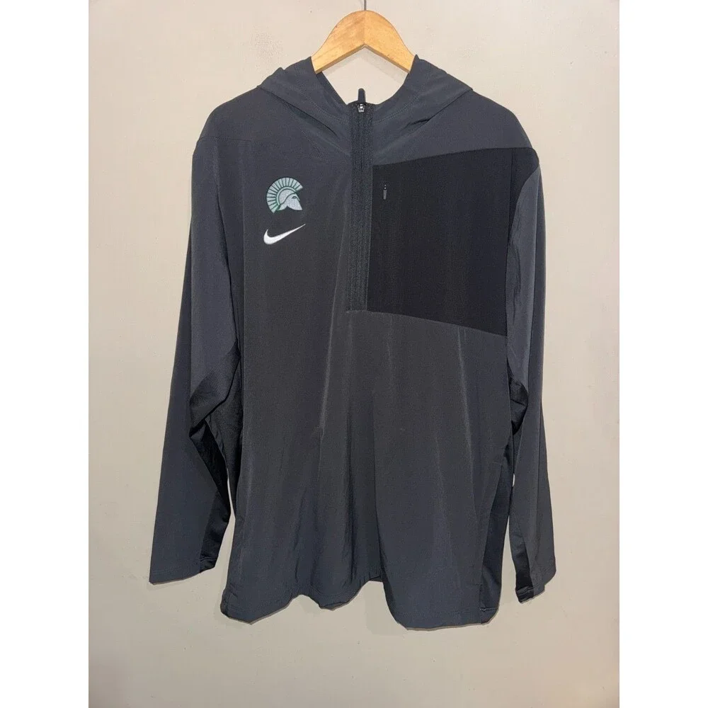 Men 2XL Nike Michigan State Spartans Football Team Issued PE Pregame Jacket NCAA